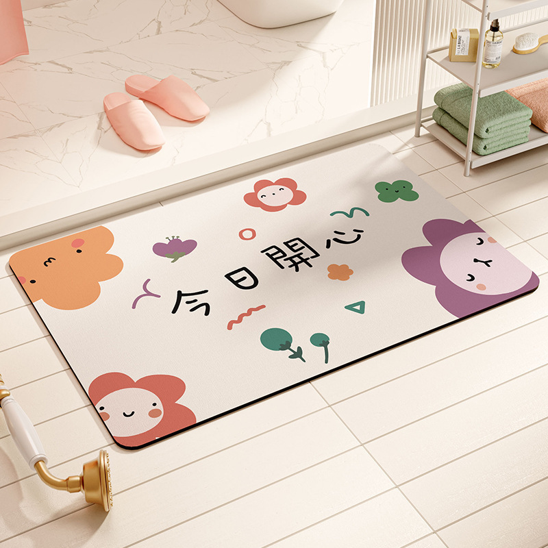 Strict Selection of Cross-border Cartoon Rectangular Absorbent Bathroom Mat Carpet Toilet Mat Toilet Mat