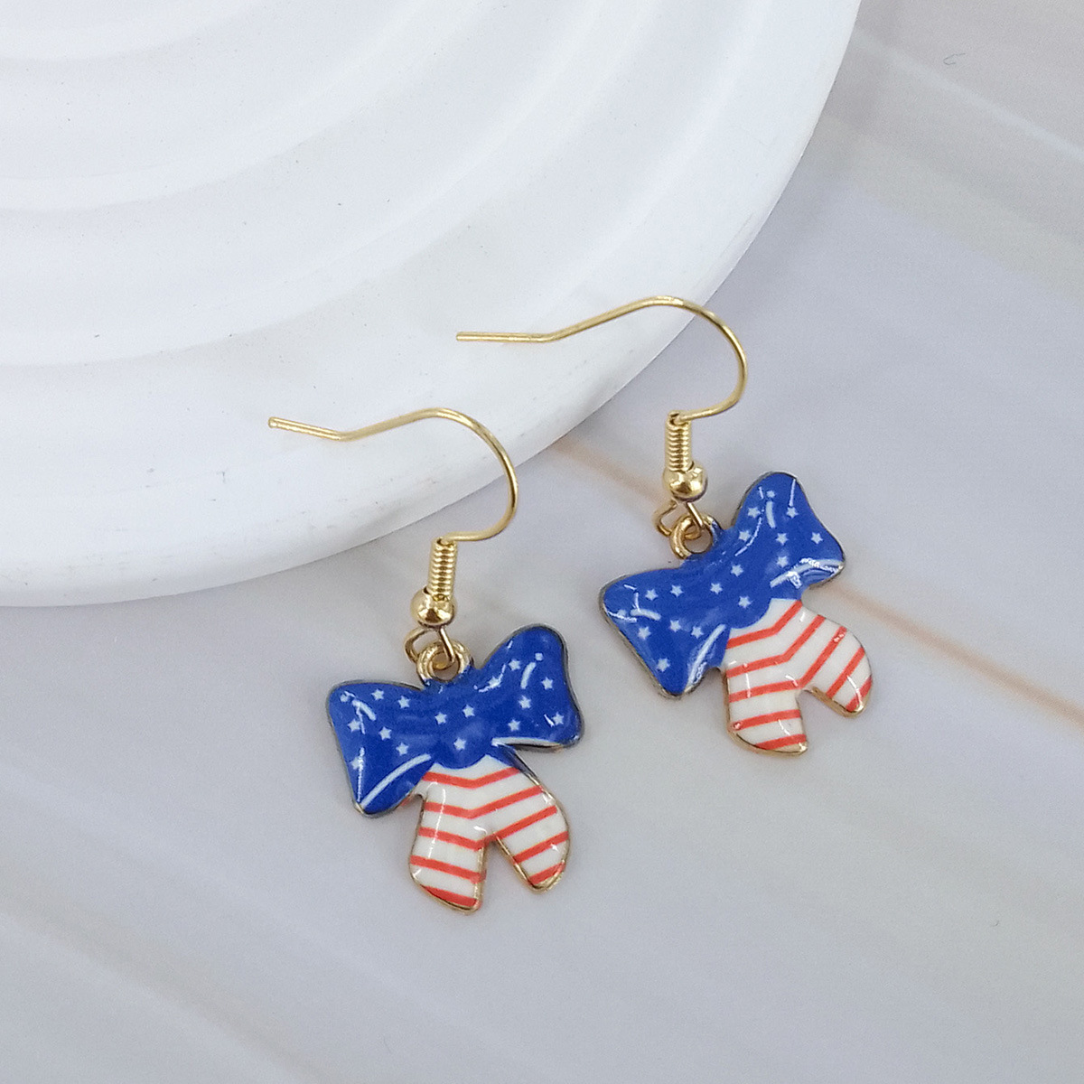 9g Weight Steel needle Ear Needle Material Drop Earrings Classification 1 Pair Quantity Holiday, Street Occasion Acrylic Material Independence Day Festival Constellation, Fruit, Heart Shape Pattern Women's Gender Patchwork Design Retro Style 1 Pair Retro Constellation Fruit Heart Shape Patchwork Arylic Drop Earrings 4