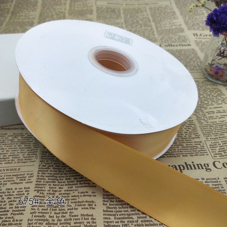 Fábrica directa de 3.8CM cinta de cifrado unilateral mano rosa cinta caja de regalo de flores envases accesorios de ropa