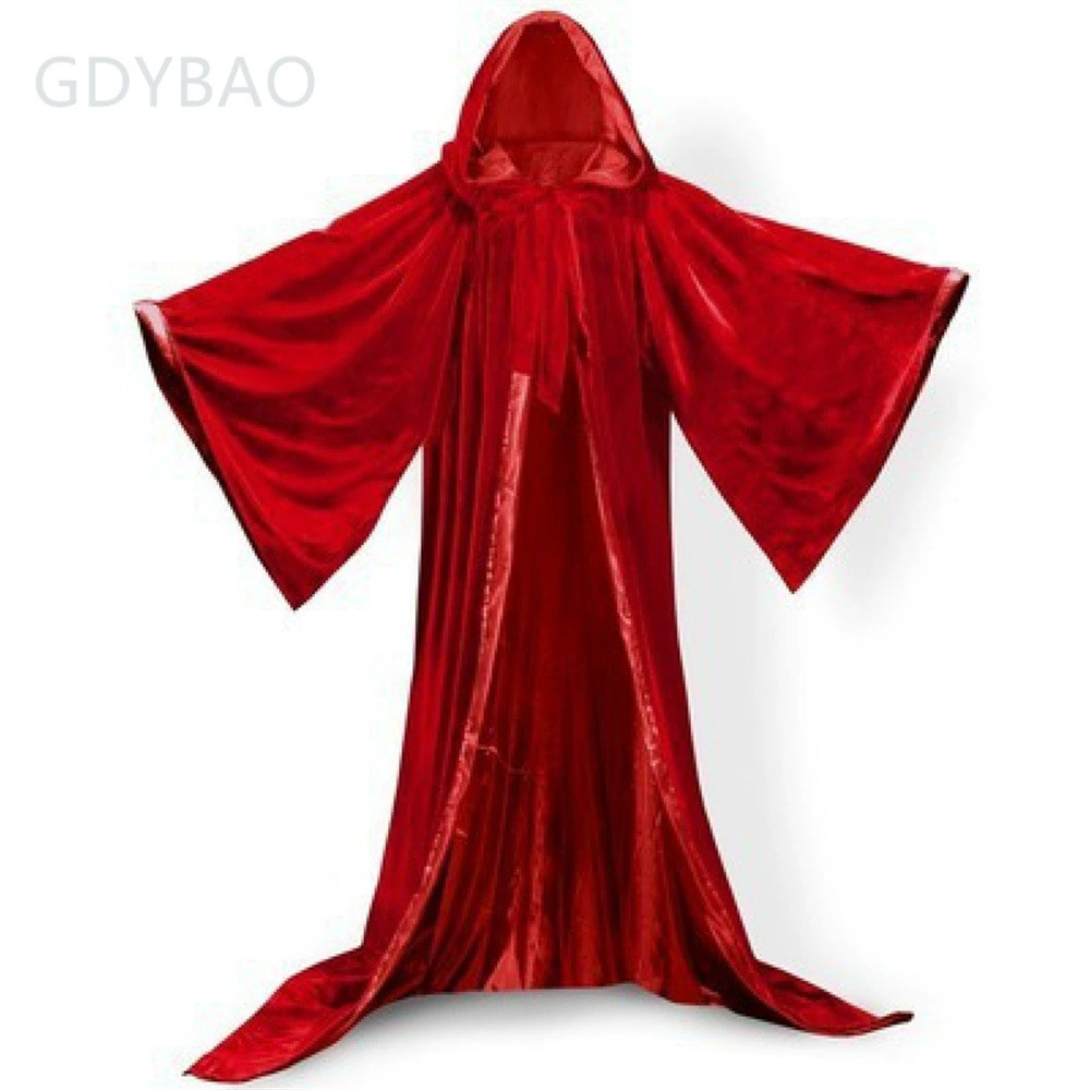 Высокое качество плащ Хэллоуин плащ костюм смерть плащ выпускного вечера шоу