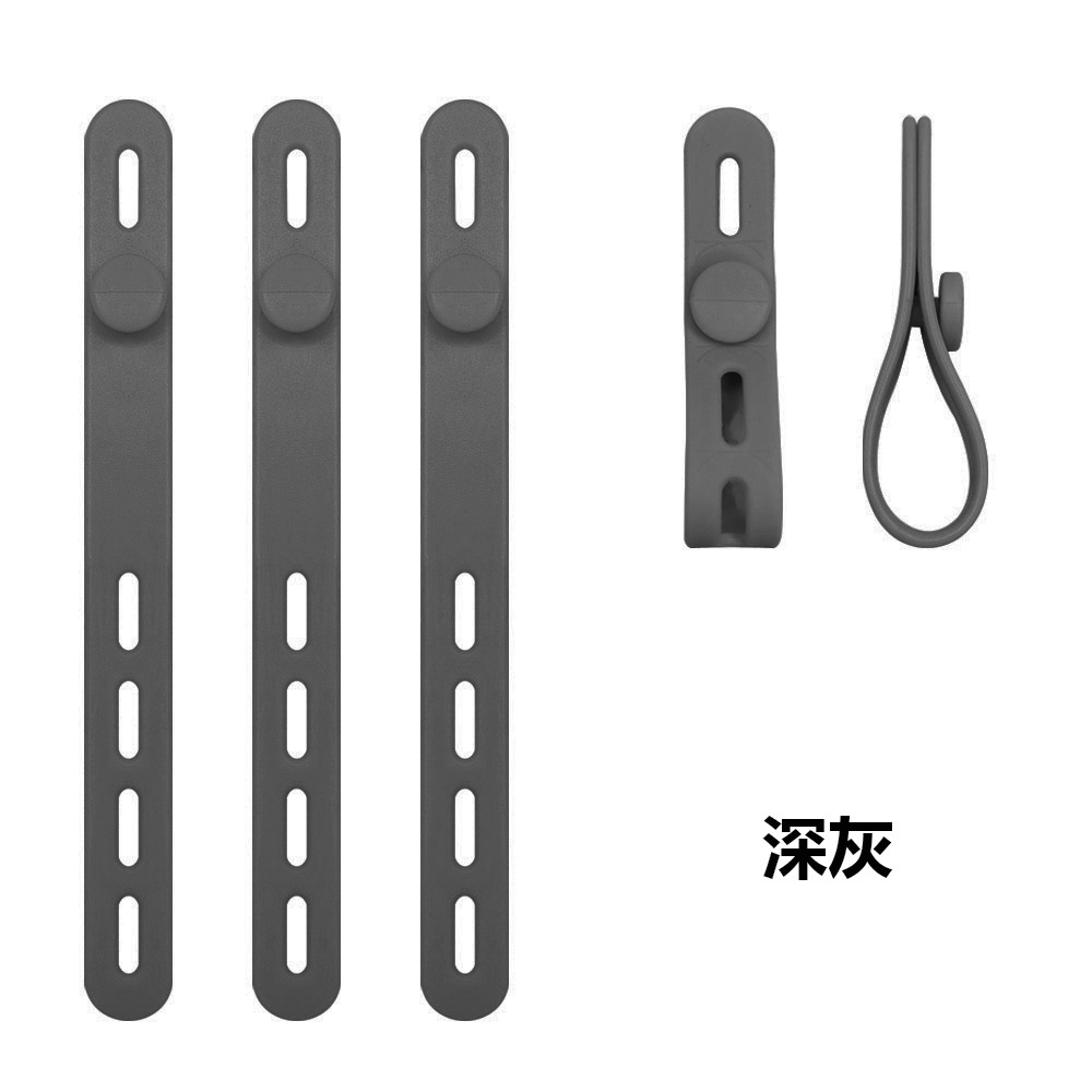 Organizador de cables de silicona ajustable, almacenamiento de cables de datos, brida, enrollador de cables para auriculares, fijador de cables, organizador de cables