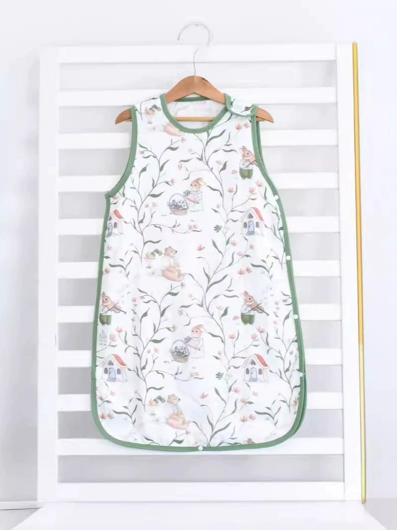 Children's summer gauze sleeping bag, light and thin vest sleevless