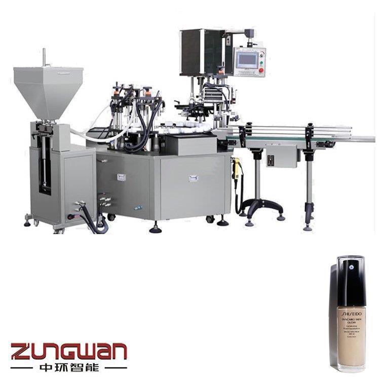 伺服灌装旋盖一体机 卸妆水灌装生产线 操作简单 应用广泛