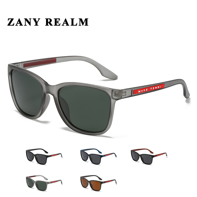 Nuevas gafas de sol polarizadas de los hombres de moda esmeriladas transfronterizas fabricante de gafas de sol de grano de madera de equitación europeo y americano en stock 3990