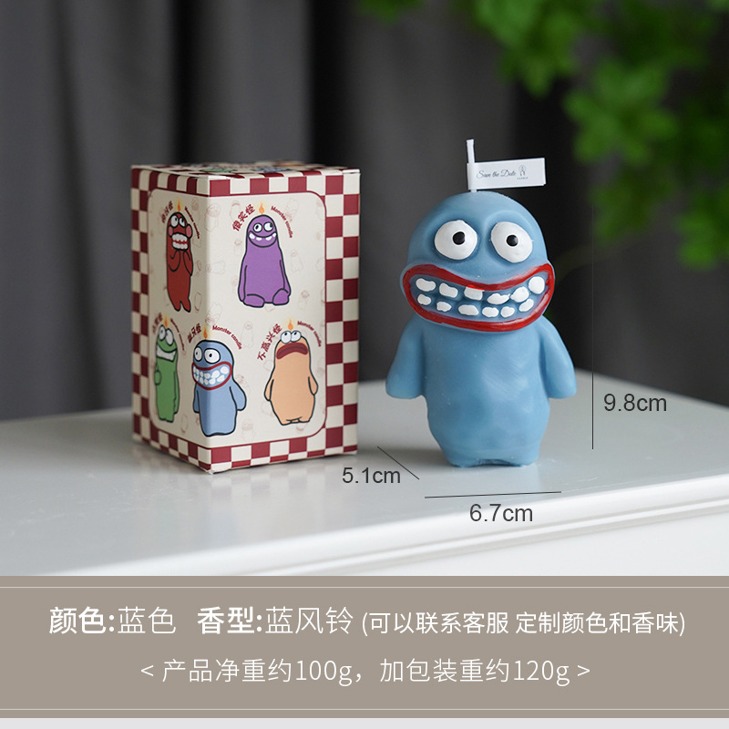 Earth Monster: Adornos pequeños y originales, regalos creativos, regalos aromáticos para cumpleaños, recuerdos, velas de aromaterapia transfronterizas, personalización.