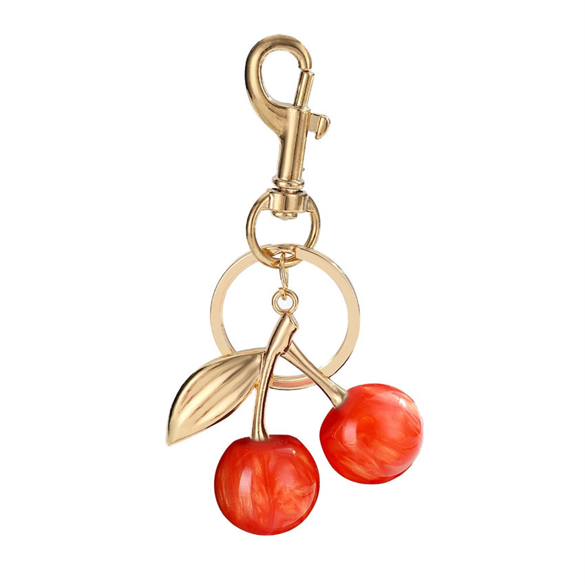 34g Weight Keychain Classification 1 Piece Quantity Daily Occasion Resin Material Cherry Pattern Unisex Gender Cute Style Cute Cherry Resin Unisex Keychain 5