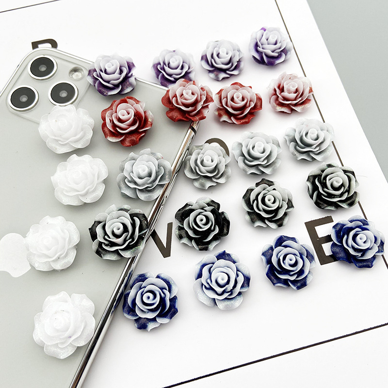 Dream gradient rose new diy cream glue mobile phone case headwear hair clip accessories creative new Dream gradient rose new diy cream glue mobile phone case headwear hair clip accessories creative new