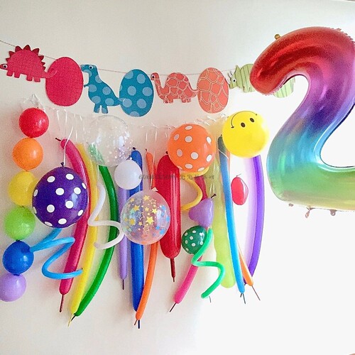 A947 children boys and girls birthday scene layout ins gradient rainbow 40-inch large digital decoration dress up for photos