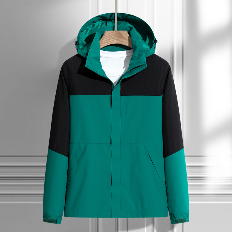 Herenkleding Lente en herfst Nieuwe outdoorjassen voor mannen en vrouwen Koppelsjassen met afneembare capuchon Waterdicht en winddicht Clip_voghion.com