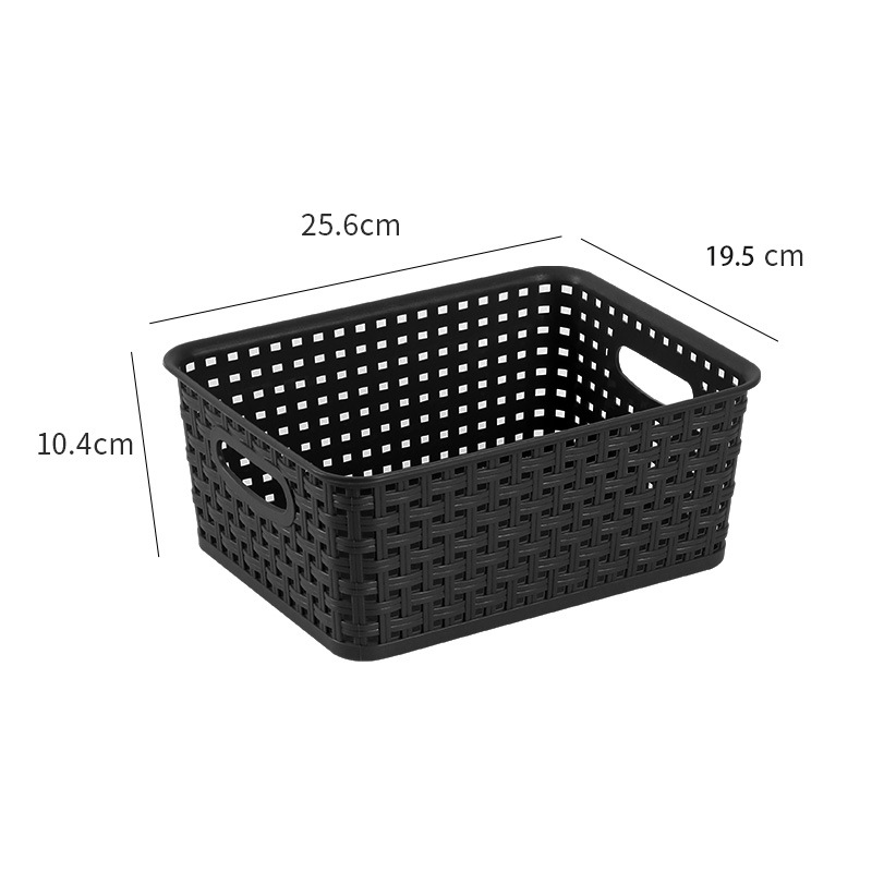Cesta organizadora de plástico tejido hueco, estilo minimalista, ideal para almacenamiento de cocina y hogar, caja práctica multiusos