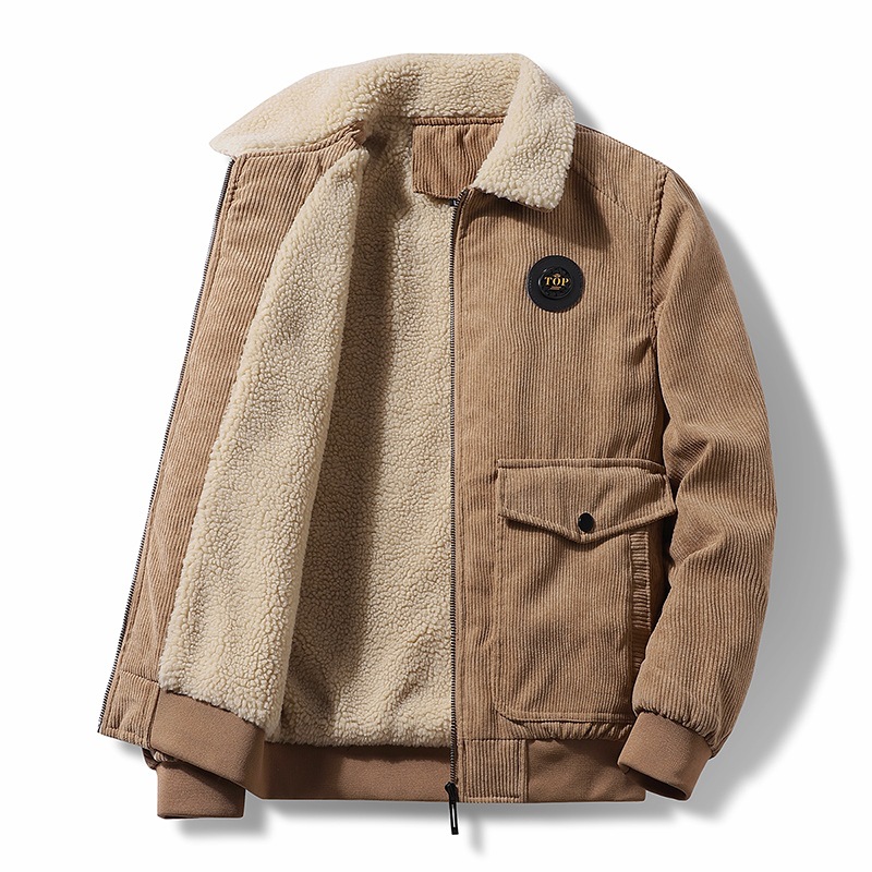5XL - 8XL más tamaño de cacho de invierno y cacho de algodón hombre más chaqueta de algodón de cacho de cordero chaqueta de moda