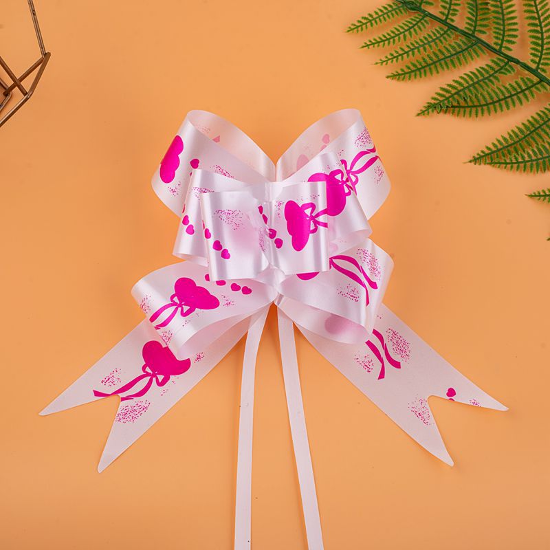 Transfronterizo Nuevo 50 globo impresión arco mano tirar flor regalo embalaje decoración tire flor cinta versión fresca