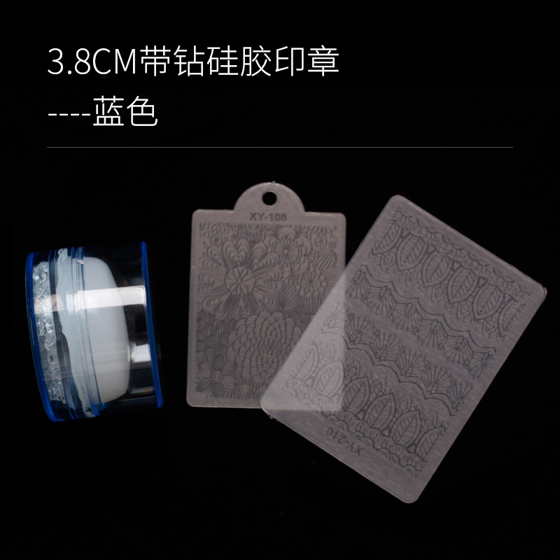 Nuevos productos transfronterizos de 3.8cm con sello de silicona cubierto con sello de diamante blanco Q herramienta de impresión DIY