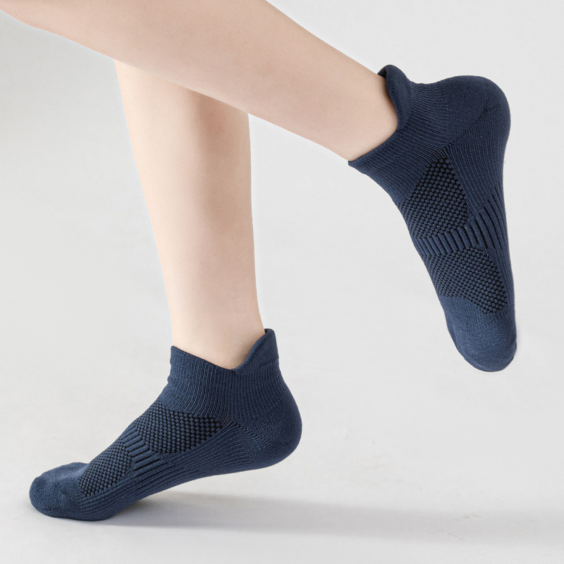 Meiks calcetines deportivos profesionales calcetines de corte bajo para hombres y mujeres fitness toalla inferior antideslizante resistente al desgaste barco deportivo Calcetines