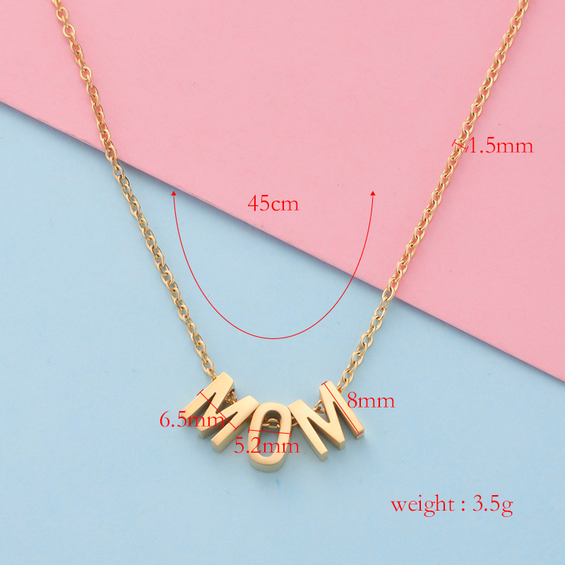 Fashion Letter Stainless Steel Plating Pendant Necklace 1 Piece