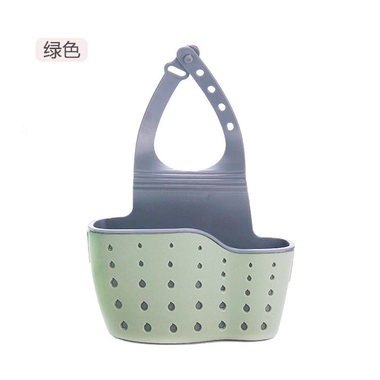 Cesta de drenaje de doble capa de fregadero bolsa colgante de grifo lavavajillas esponja de almacenamiento de estante de cocina piscina sin agujeros perforación cesta colgante