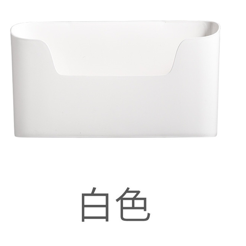 Caja de almacenamiento montada en la pared del hogar suministros de baño sin perforar caja de organización puerta del gabinete caja de almacenamiento trasera 2