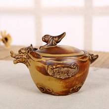 日式粗陶小茶壺單壺家用大號復古窯變陶瓷功夫茶具過濾泡茶西施壺