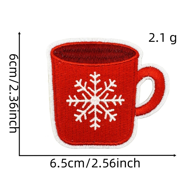 ホリデー漫画クリスマス刺繍布パッチ在庫卸売装飾雪だるまヘラジカ刺繍パッチアイロンパッチ|undefined