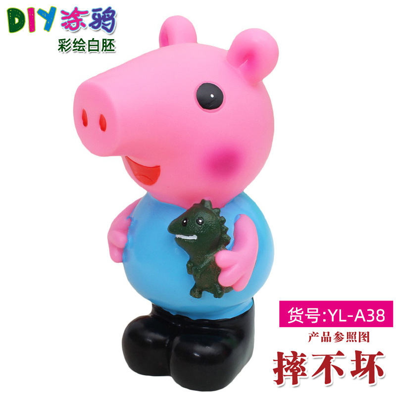 Gran vinilo yeso muñeca embrión blanco al por mayor puntada alcancía gran puntada artesanal DIY colorear blanco