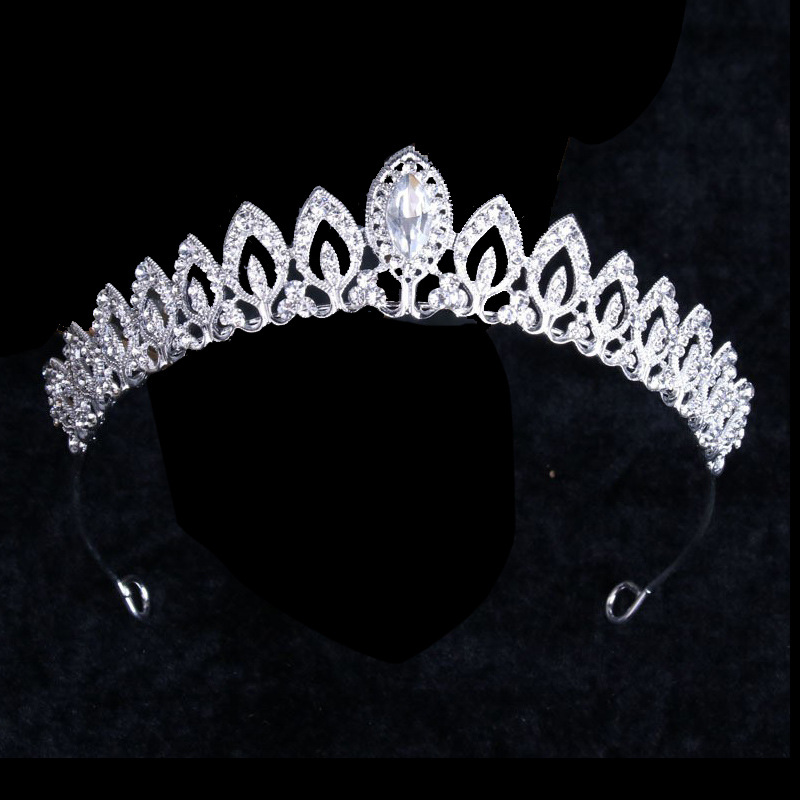Moda tocado boda corona europea y americana nupcial boda corona hoja versátil aleación rhinestone temperamento accesorios al por mayor