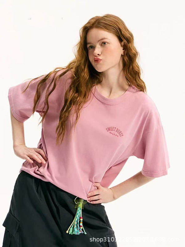 2025 夏の新日本ニココットントップス甘いデザートプリントレタールーズ半袖 Tシャツ女性のための|undefined