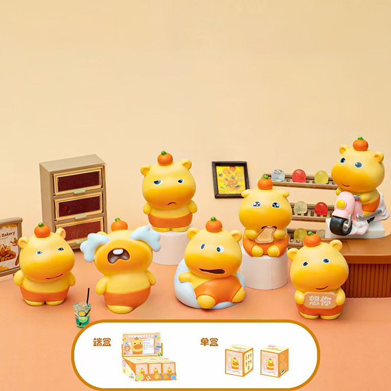 Xiaohongshu Hot Selling Treasure Capybara Lulu Expression Pack Series Blind Box Creative Trendy Ornament Holiday Gift Wholesale Xiaohongshu Hot Selling Treasure Capybara Lulu Expression Pack Series Blind Box Creative Trendy Ornament Holiday Gift Wholesale