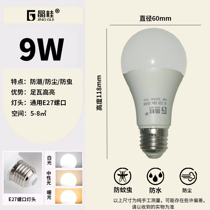 A bubble 9W linear bare lamp