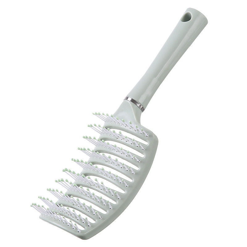 Peine curvo de gran volumen con dientes anchos y huecos para masaje, peinado y masaje del cuero cabelludo.