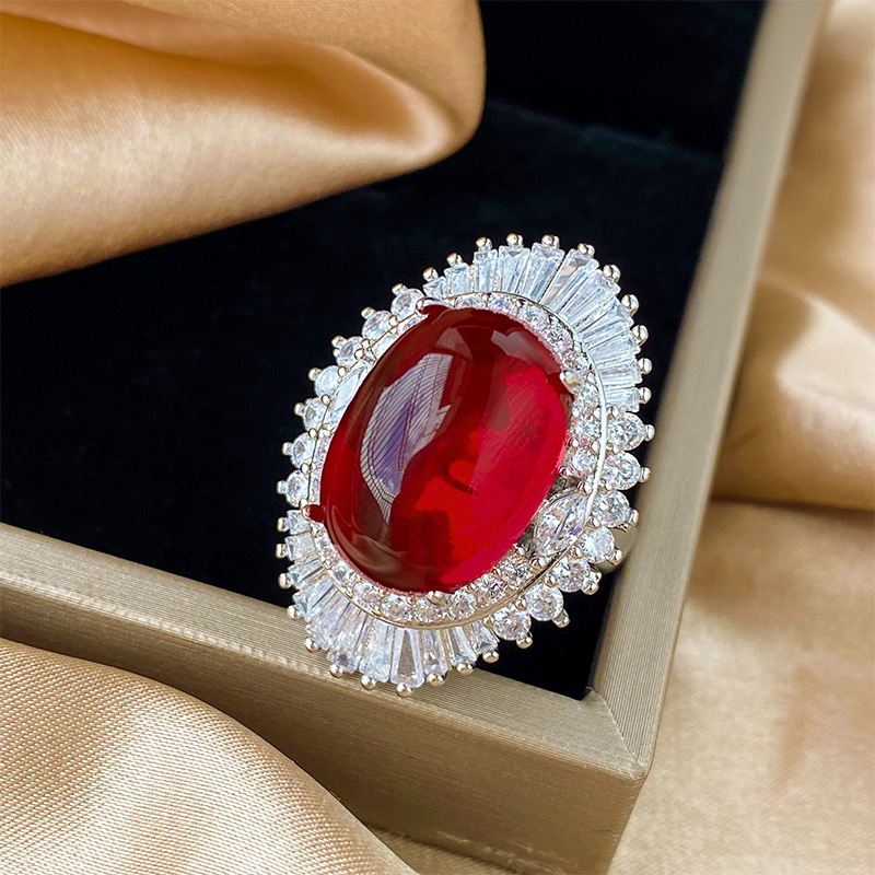 Zhuang Sheng joyas de cobre de fondo chapado en oro de plantación de hielo fluorescente denier liso temperamento suave traje de piedra femenina 13*18