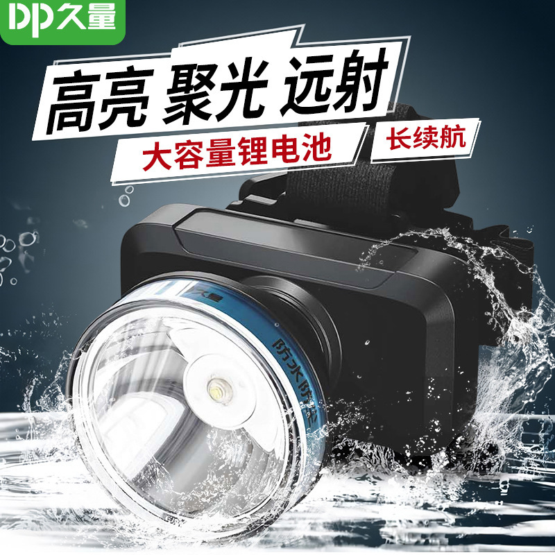 Wholesale Rechargeable Headlamp Led Outdoor Camping Night Use Strong Light Waterproof Fishing Special Headlamp Head-Mounted Flashlight