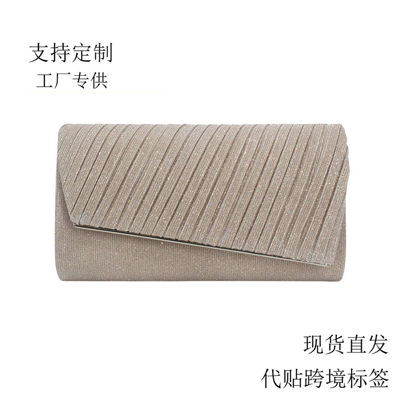 Nuevo suministro directo de fábrica material flash noche bolsa embrague bolsa de una sola pieza entrega