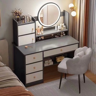 Master Bedroom Vanity Mirror Small Apartment High-End Internet Celebrity Makeup Table Small Makeup Desk Modern Minimalist Bedroom Dressing Table Foshan