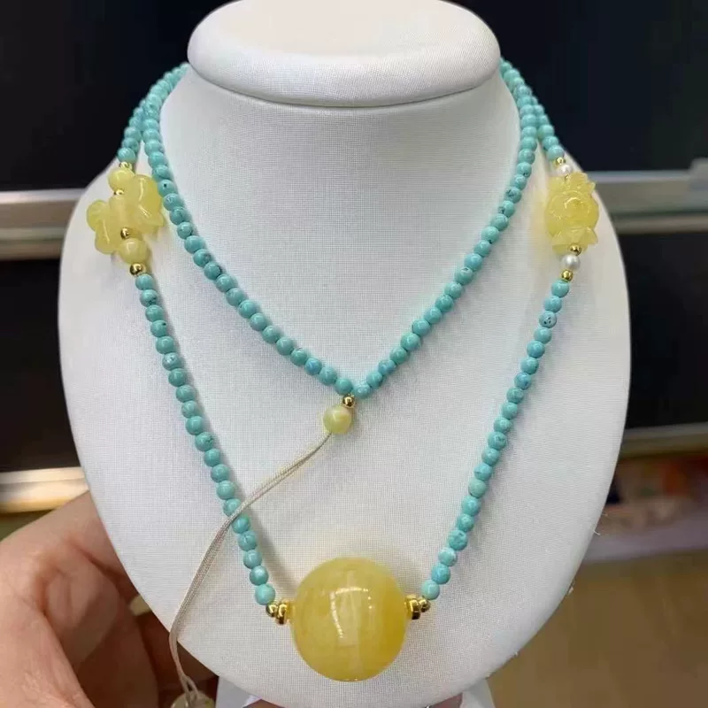 Органические круглые бусины из воска агат, цепочка для ключей/сумки, натуральная бирюзовая жилка матерала, подвеска