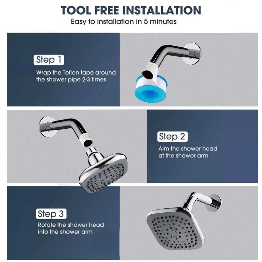 Pressurized shower head, household top spray, pressurized bathroom heater, shower head set, bathing shower head, shower head details Picture