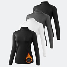U 66953 High Collar Fleece Long Sleeve Top ������������