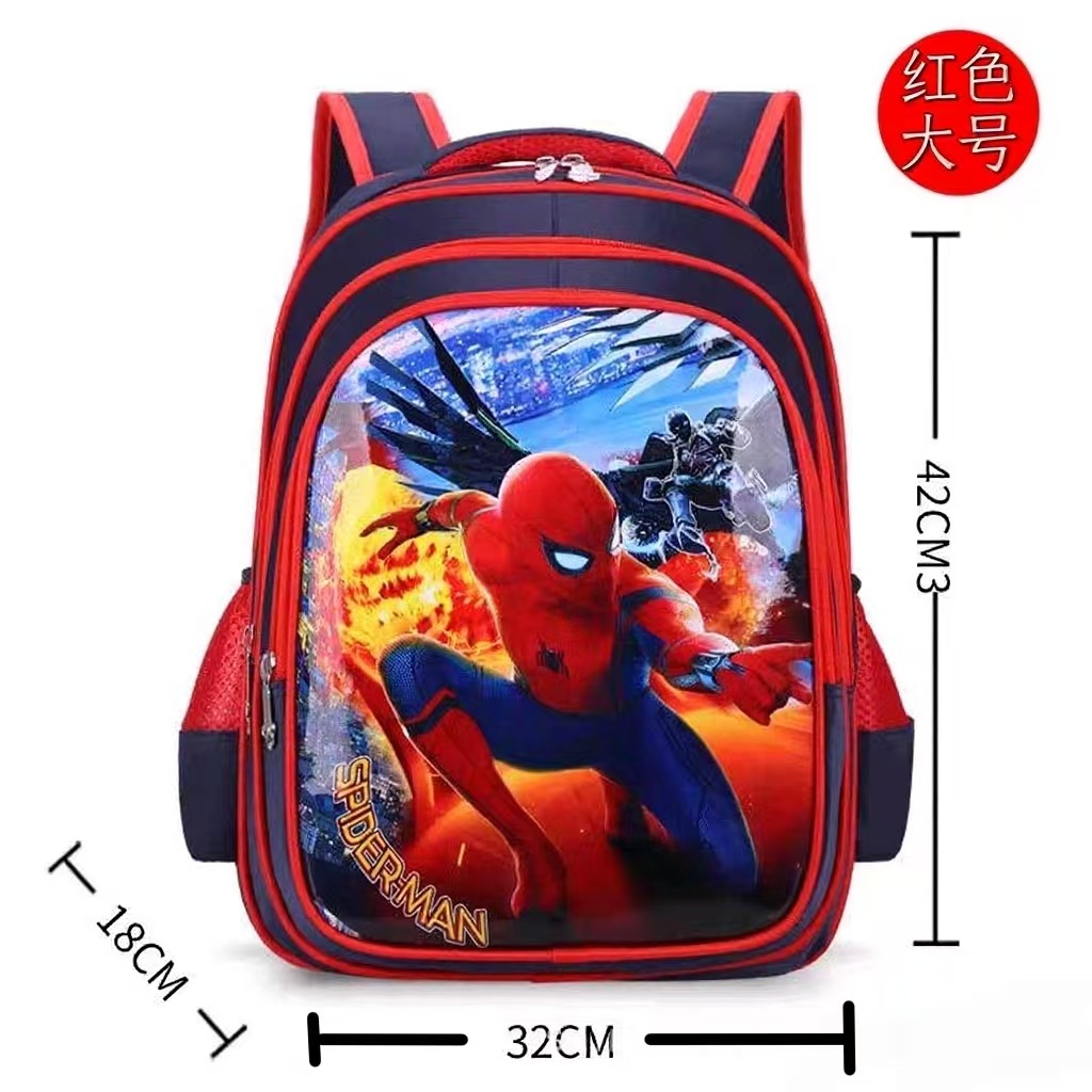 Spider-Man Primary School mochila niños de jardín de infantes reducción de la carga ligera 1-2-3-4-5 niños al agua Capitán América