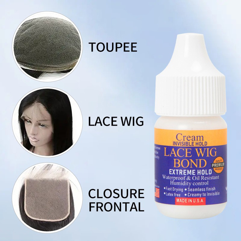 かつら接着剤lace wig glue小管18mlレースかつら頭上髪塊皮膚液体接着剤|undefined