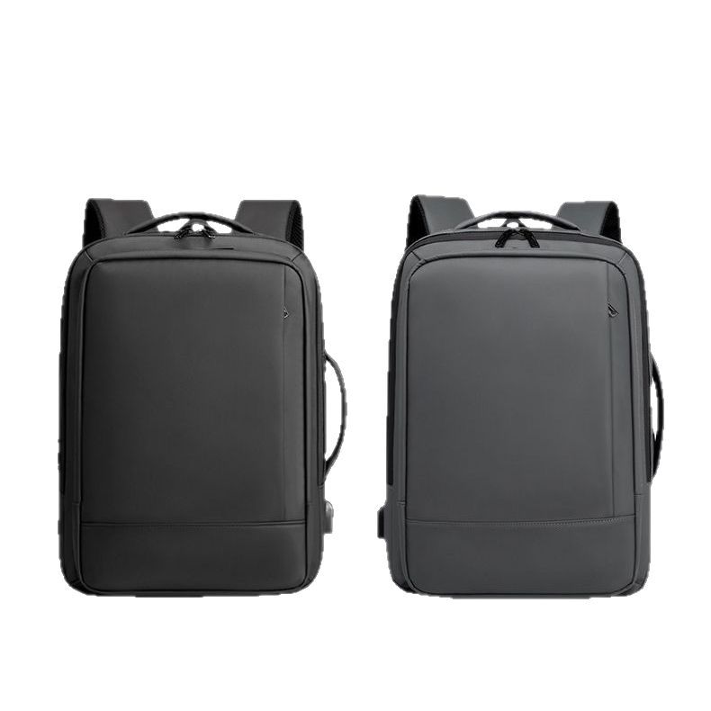 Mochila transfronteriza Mochila de gran capacidad Mochila de negocios impermeable Mochila de computadora expansiva Puerto de carga USB resistente a los arañazos