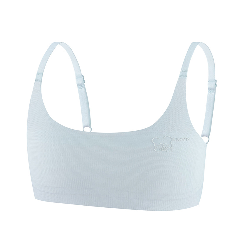 Ropa interior para niñas durante el período de desarrollo, chalecos pequeños, estudiantes de primaria, niñas sin costuras, sujetadores de crecimiento infantil, primera etapa, verano delgado