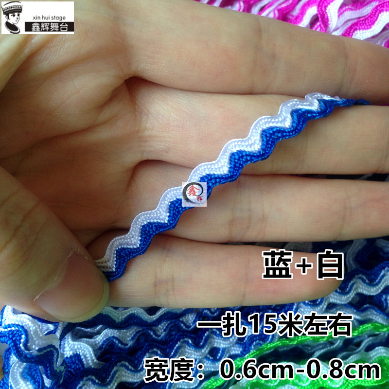 Ola de poliéster onda de agua étnico s cinturón de color sólido hilo de dos colores Cinturón drama abrigo sombrero botas accesorios decorativos hechos a mano material de bricolaje