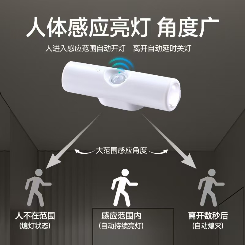 跨境RGB七彩渐变小夜灯智能人体感应磁吸夜光充电式幻彩氛围|undefined