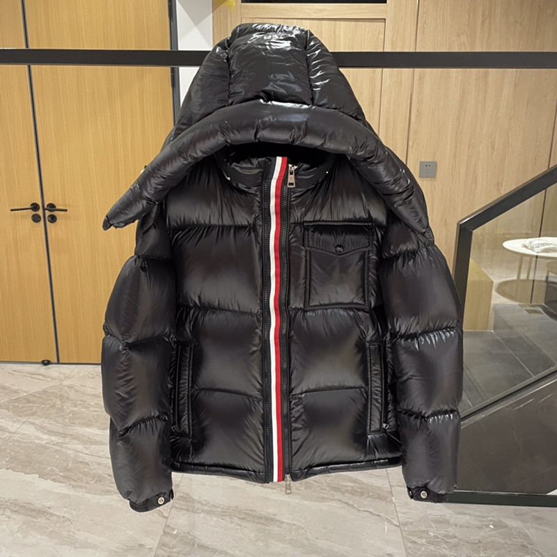 2025亮面玛雅蒙家羽绒棉服maya男女士三色织带彩条面包服夹克外套|undefined