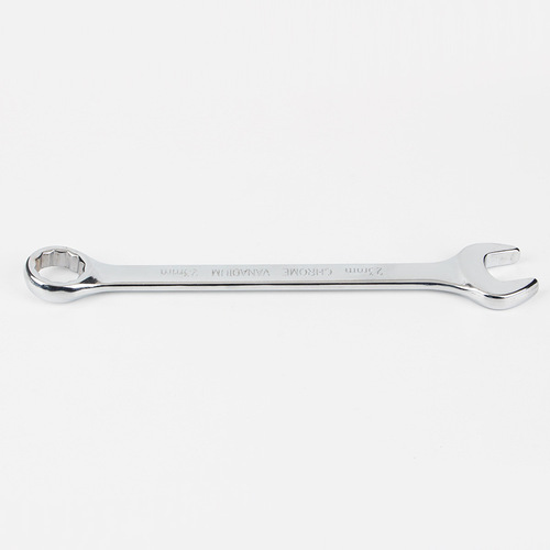 Plum blossom open dual-purpose wrench, finely polished chrome-plated dead plum double-headed neutral mirror 45# carbon steel manual wrench for auto repair