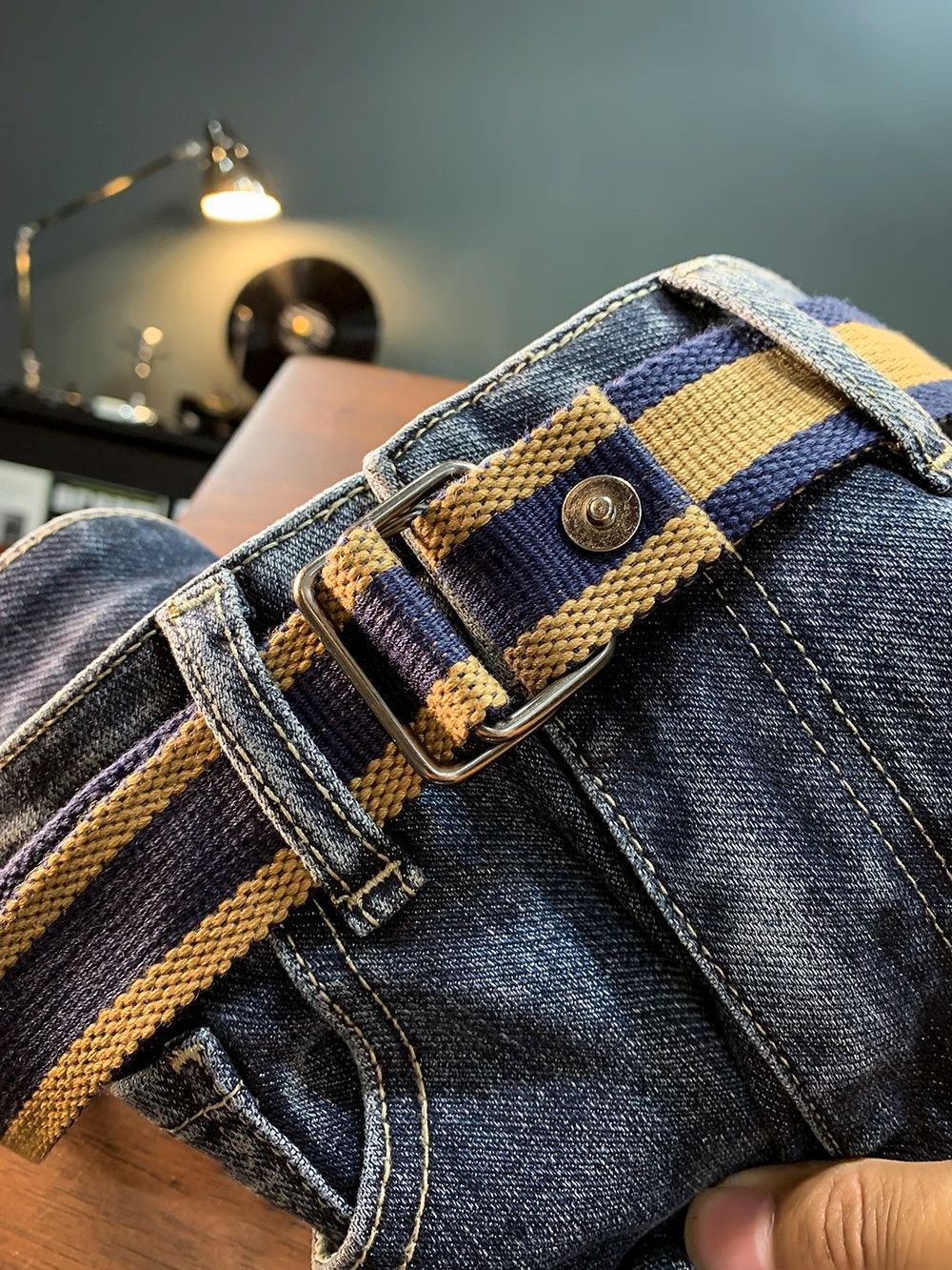 2024 Spring Jeans Men's Korean Edition Trendy Embroidery Fit Slim Straight Leg Fashion Versatile Casual Pants_mkmklike.com