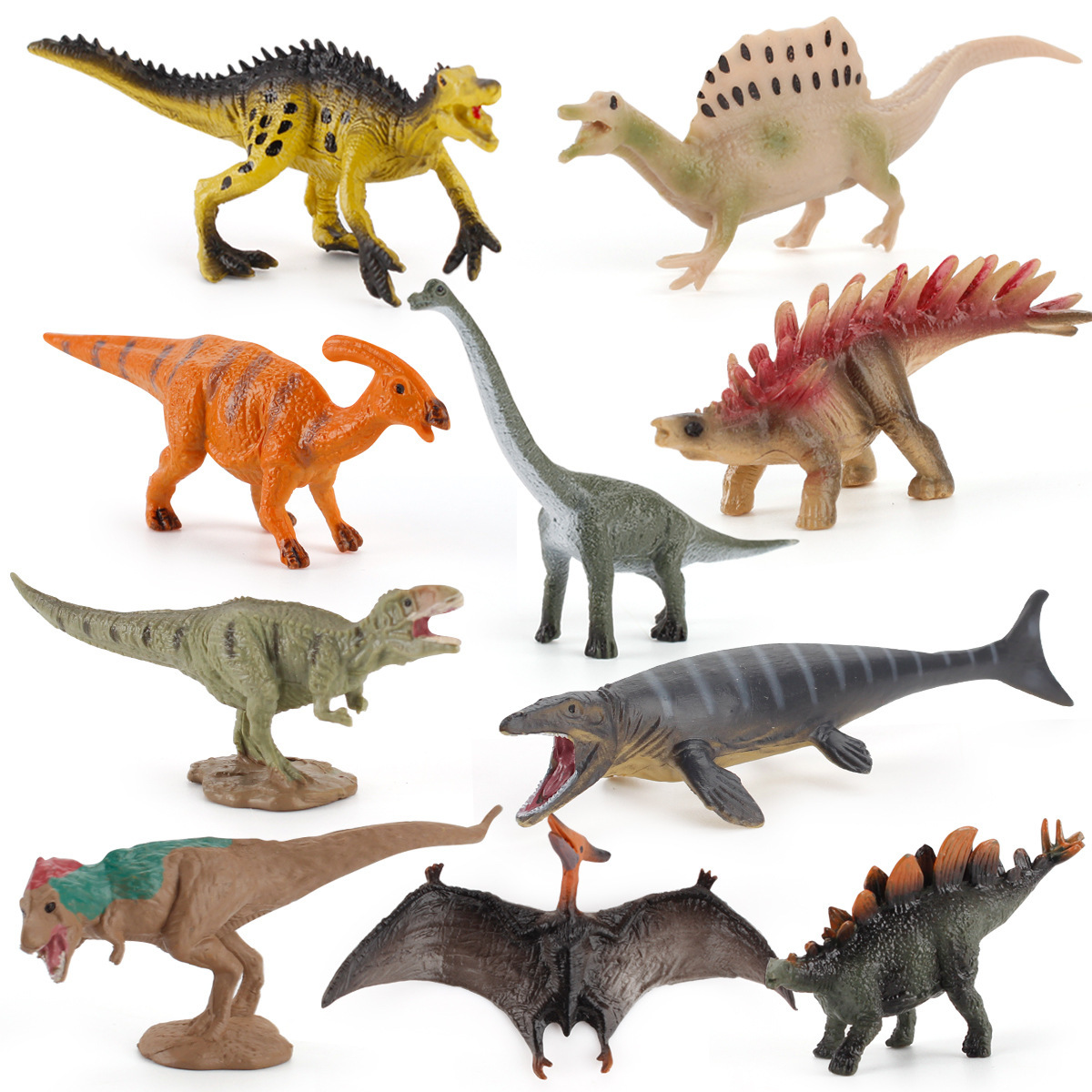 Modelo de dinosaurio de simulación transfronteriza 12 mini sólido cocodrilo-como dragón Vice dragón muñeca dragón juguete de decoración estática