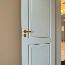 潮盛定制实木复合门室内橡木白色环保烤漆门平开卧室门欧美式房