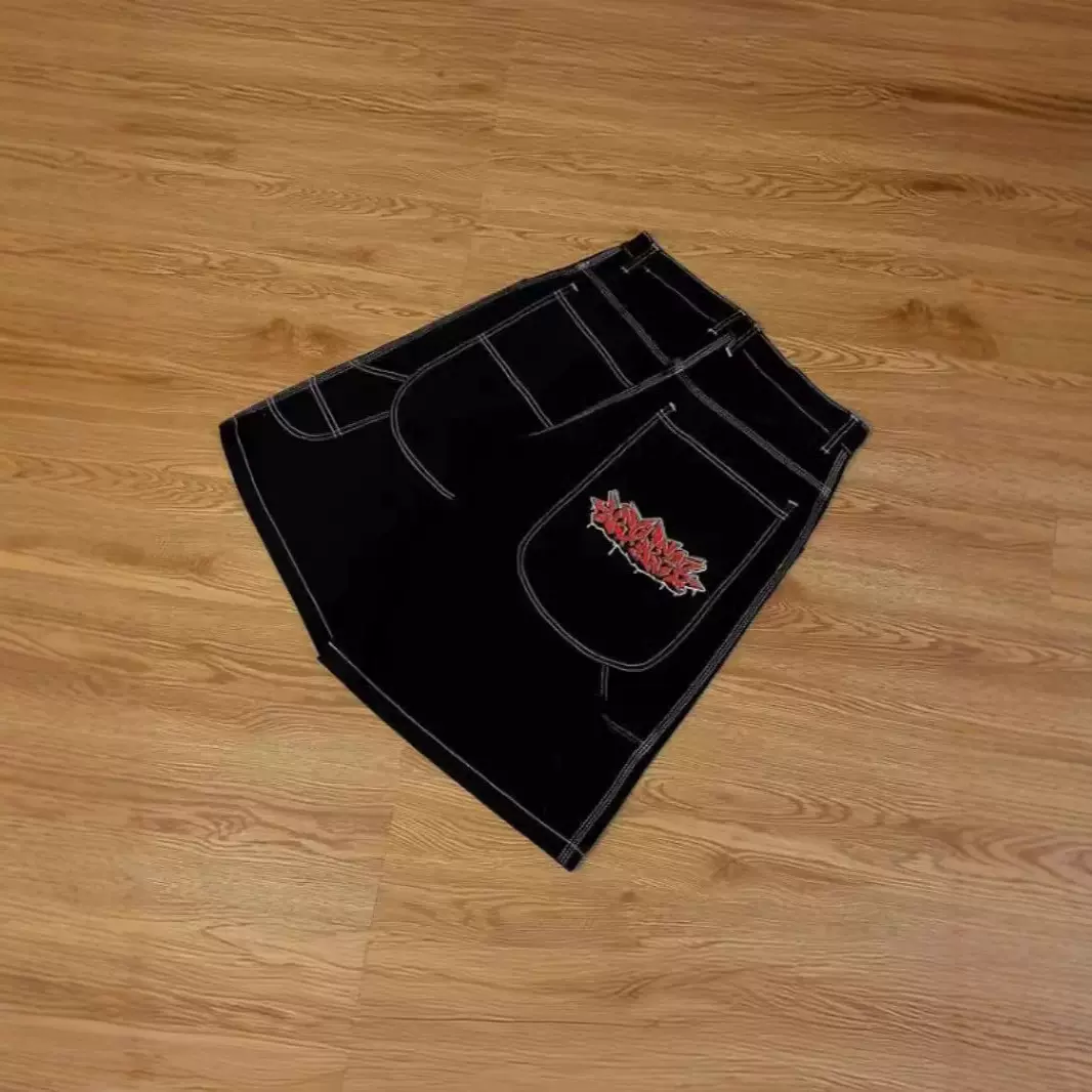 新款JNCO美式潮牌街头嘻哈牛仔短裤 男款潮流休闲百搭牛仔短裤