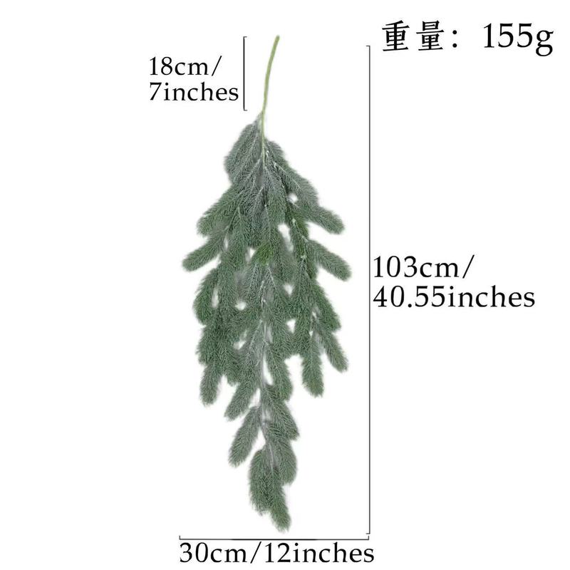 跨境亚马逊爆款圣诞节装饰用品蝴蝶结挂饰藤条花环派对诺福克松针|undefined