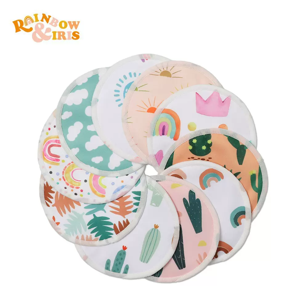 跨境现货 环保四季通用产后哺乳期可洗防溢乳垫时尚印花